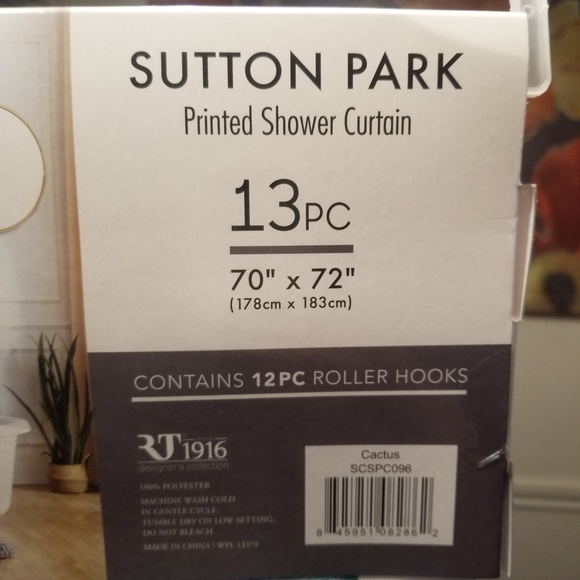 Olivia Gray Sutton Park Printed 13-Piece Shower Cu - Picture 7 of 15